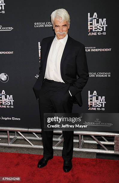 Actor Sam Elliott attends the opening night premiere of 'Grandma' during the 2015 Los Angeles Film Festival at Regal Cinemas L.A. Live on June 10,...