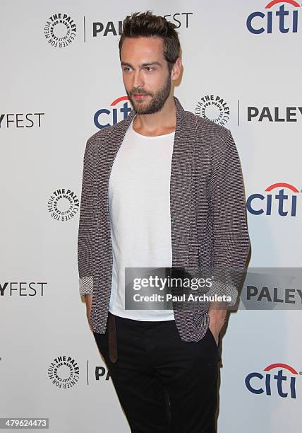 Actor Tom Mison attends the 2014 PaleyFest presentaion of "Sleepy Hollow" at Dolby Theatre on March 19, 2014 in Hollywood, California.