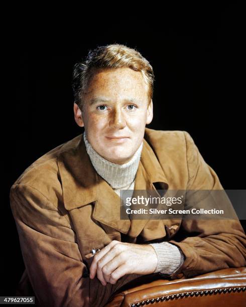 American actor Van Johnson wearing a suede jacket, circa 1955.