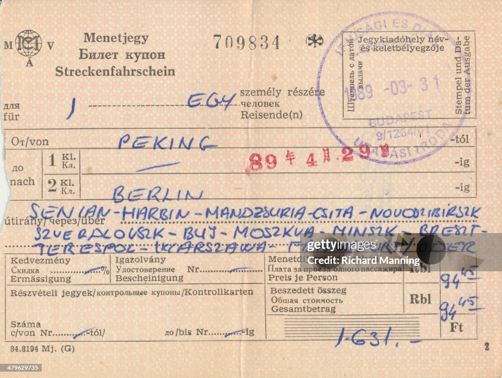 Trans Siberian Railway Ticket