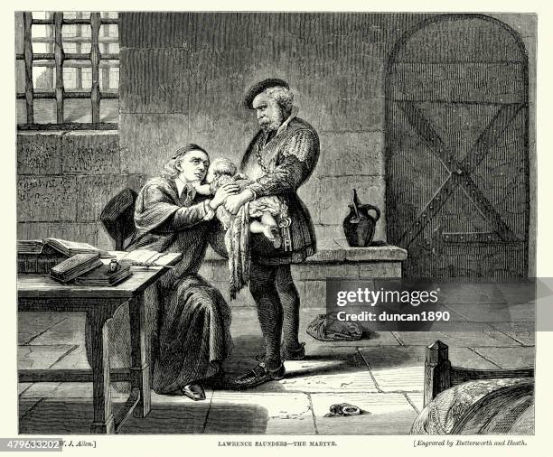 illustrations, cliparts, dessins animés et icônes de lawrence saunders le martyr - style du xvième siècle