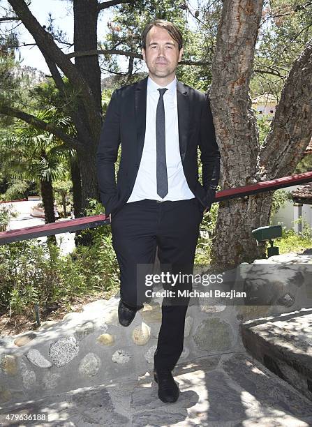 Hosts Michael Trainer attends Peak Mind Foundation Hosts A Talk With His Holiness The 14th Dalai Lama at Rancho Las Lomas on July 4, 2015 in...