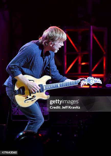 Trey Anastasio of The Grateful Dead perform during the "Fare Thee Well, A Tribute To The Grateful Dead" on July 5, 2015 in Chicago, Illinois.