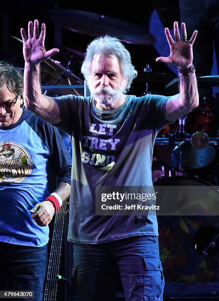 Bob Weir of The Grateful Dead perform during the "Fare Thee Well, A Tribute To The Grateful Dead" on July 5, 2015 in Chicago, Illinois.