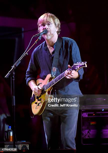 Trey Anastasio of The Grateful Dead perform during the "Fare Thee Well, A Tribute To The Grateful Dead" on July 5, 2015 in Chicago, Illinois.