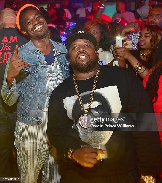 Andre 3000 and Big Boi of the group Outkast attend at Compound on June 20, 2015 in Atlanta, Georgia.