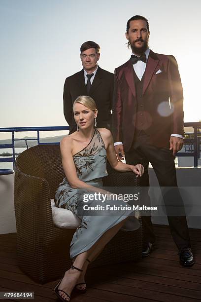 Director Gus Van Sant and actors Matthew McConaughey and Naomi Watts are photographed for The Hollywood Reporter on May 15, 2015 in Cannes, France.