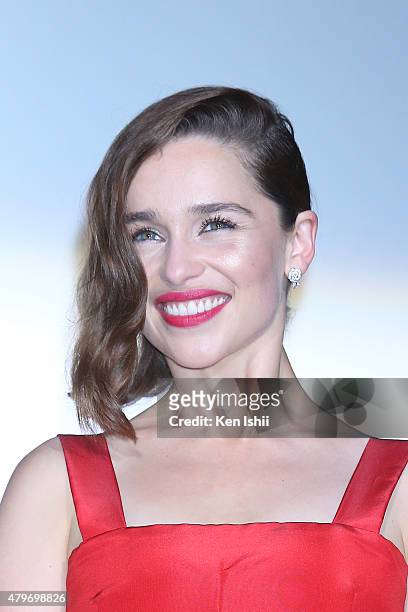 Emilia Clarke attends the Tokyo Premiere of 'Terminator Genisys' at the Roppongi Hills Arena on July 6, 2015 in Tokyo, Japan.