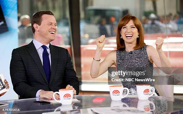 Willie Geist and Ellie Kemper appear on NBC News' "Today" show --