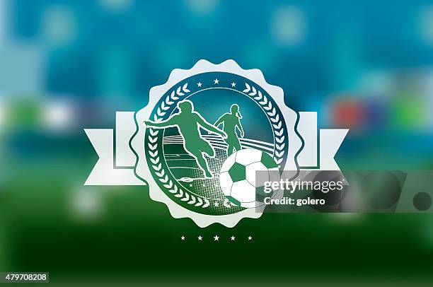 woman soccer icon on blurred background - international match stock illustrations