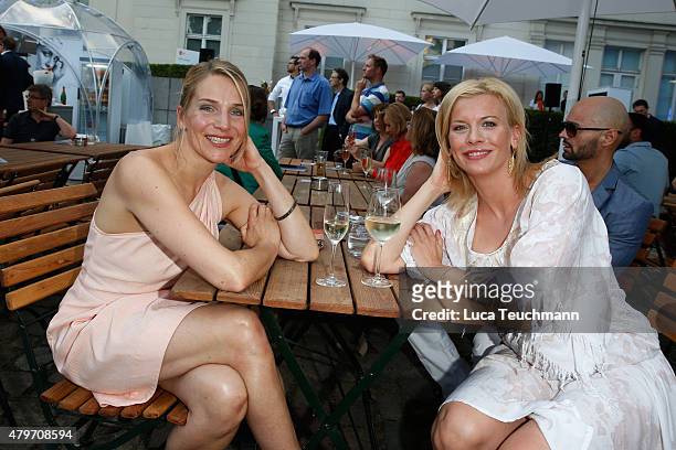 Tanja Wedhorn; Eva Habermann attend the ZDF summer reception on July 6, 2015 in Berlin, Germany.