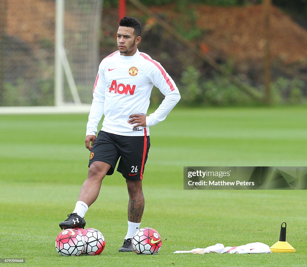 Memphis Depay's first Manchester United Training Session