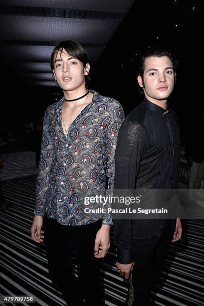 Harry and Peter Brant attend the Giambattista Valli show as part of Paris Fashion Week Haute Couture Fall/Winter 2015/2016 on July 6, 2015 in Paris,...