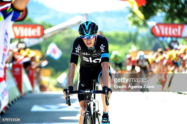 Christopher Froome of Team Sky competes during Stage Three of the Tour de France on Monday 06 July 2015, Huy, Belgium.