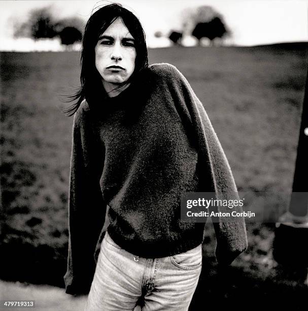 Scottish musician Bobby Gillespie is photographed for Details Magazine on April 15, 1994 in London, England.