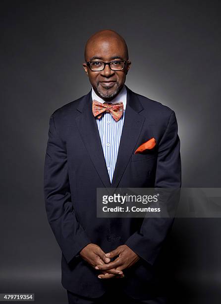 Senior Vice President/Editor at Large for Black Enterprise Alfred Edmond poses for a portrait at the American Black Film Festival on June 12, 2015 in...