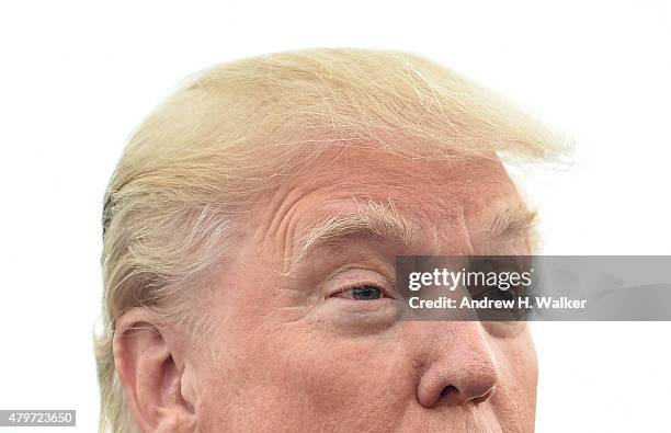 Donald Trump attends the 2015 Hank's Yanks Golf Classic at Trump Golf Links Ferry Point on July 6, 2015 in New York City.