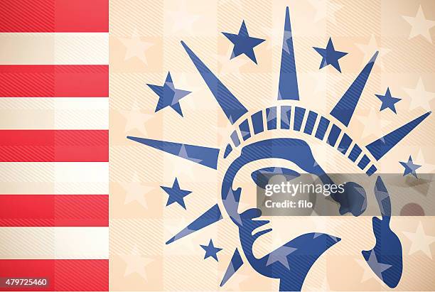 bildbanksillustrationer, clip art samt tecknat material och ikoner med statue of liberty background - frihetsgudinnan