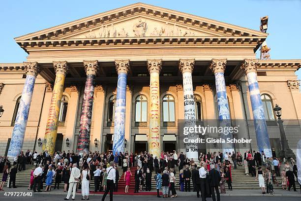 General view during the premiere of the opera 'Arabella' on July 6, 2015 in Munich, Germany.