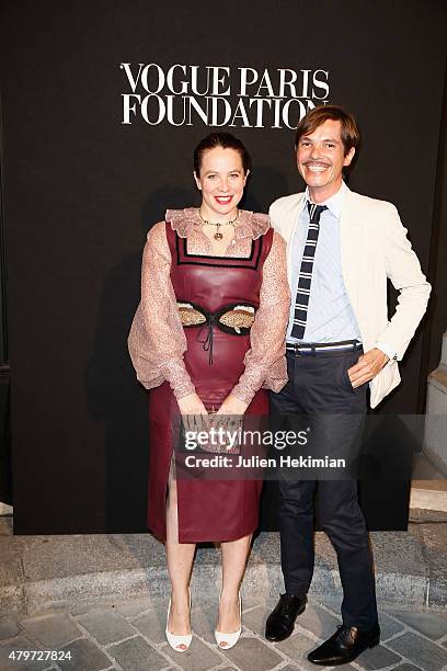 Olympia Le Tan and Elie Top attend the Vogue Paris Foundation Gala at Palais Galliera on July 6, 2015 in Paris, France.