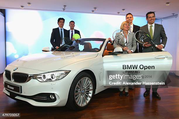 Fabian Tross, General Manager of Iphitos, Patrik Kuehnen, Turnament Director of BMW Open by FWU AG, Angela S. Dirrheimer, Member of the Board FWU AG,...