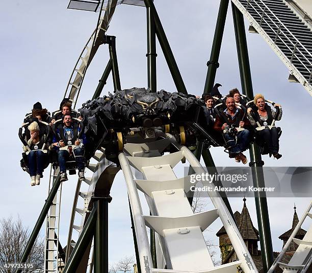 In the first row Melanie Mueller, Manuel Cortez, Christian Tews and Claudia Effenberg, in the second row Lucia Effenberg, Lukas Sauer and Thomas...