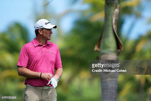 Robert Karlsson of Sweden looks on during the second round of the Puerto Rico Open presented by seepuertorico.com held at Trump International Golf...