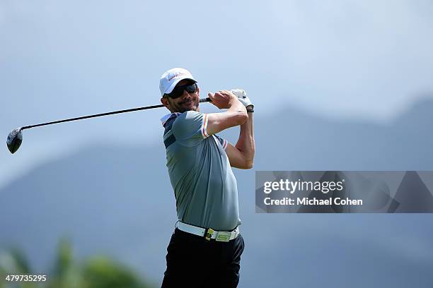 Miguel Suarez of Puerto Rico hits a drive during the second round of the Puerto Rico Open presented by seepuertorico.com held at Trump International...