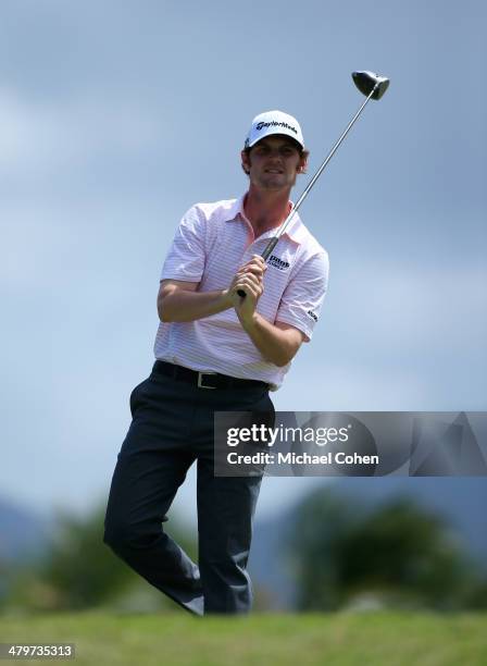 Wes Roach hits a drive during the second round of the Puerto Rico Open presented by seepuertorico.com held at Trump International Golf Club on March...