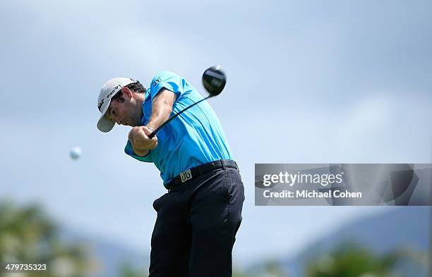 Robert Streb hits a drive during the second round of the Puerto Rico Open presented by seepuertorico.com held at Trump International Golf Club on...