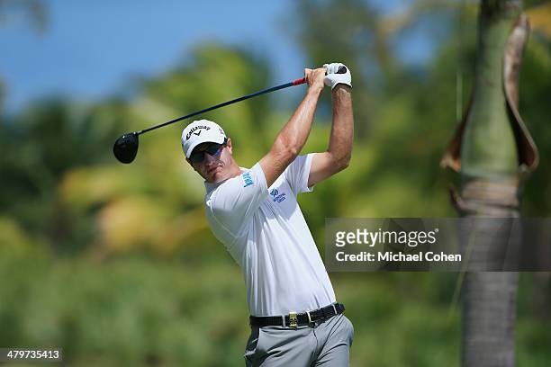 Nicolas Colsaerts of Belgium hits a drive during the second round of the Puerto Rico Open presented by seepuertorico.com held at Trump International...