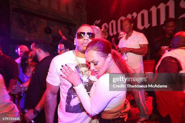 Nelly and Shantel Jackson at House of Blues on July 5, 2015 in New Orleans, Louisiana.