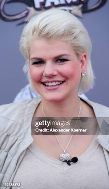 Melanie Mueller attends the opening of the new wing coaster 'Flug der Daemonen' at Heidepark on March 20, 2014 in Soltau, Germany.