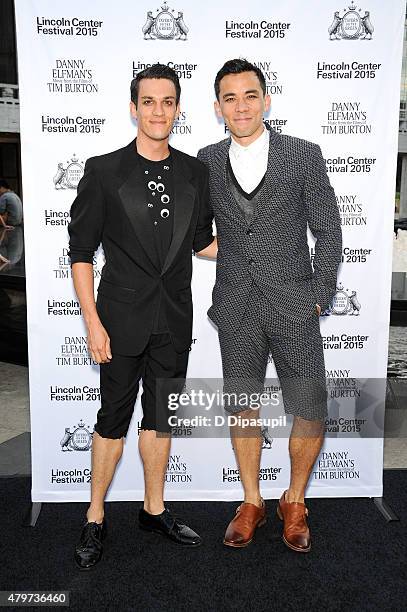 Preston Sadleir and Conrad Ricamora attend the opening night of "Danny Elfman's Music from the Films of Tim Burton" at the 2015 Lincoln Center...