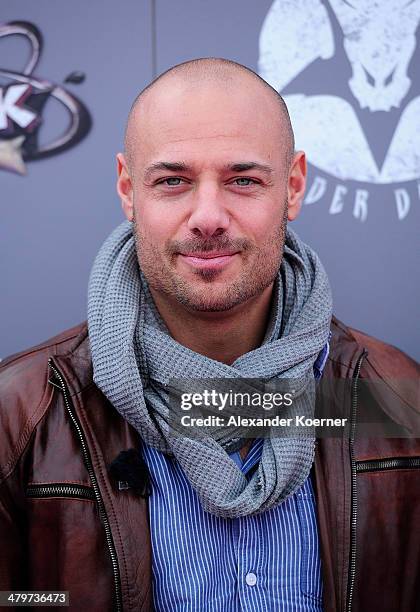 Christian Tews sattends the opening of the new wing coaster 'Flug der Daemonen' at Heidepark on March 20, 2014 in Soltau, Germany.