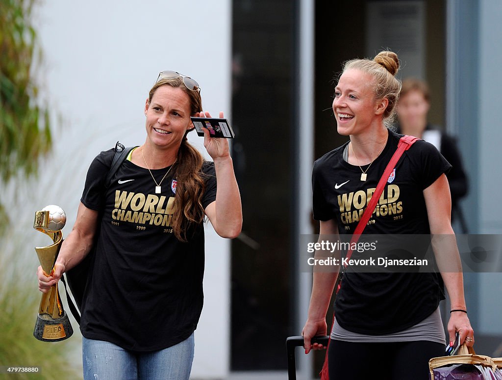 United States Women's National Team Arrive At LAX After World Cup Championship