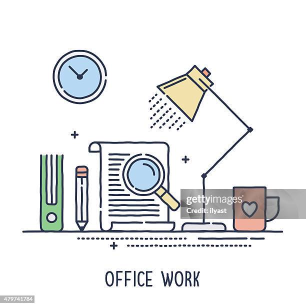 workplace symbol - file room stock illustrations