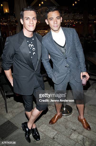 Preston Sadleir and Conrad Ricamora attend Lincoln Center Festival's "Danny Elfman's Music From the Films of Tim Burton" after party at Tavern on the...