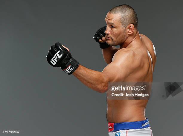 Dan Henderson poses for a portrait during a UFC photo session on March 20, 2014 in Natal, Brazil.