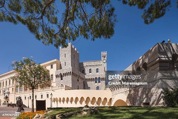 monaco town (la rocher), princier palace - monaco national day stock pictures, royalty-free photos & images