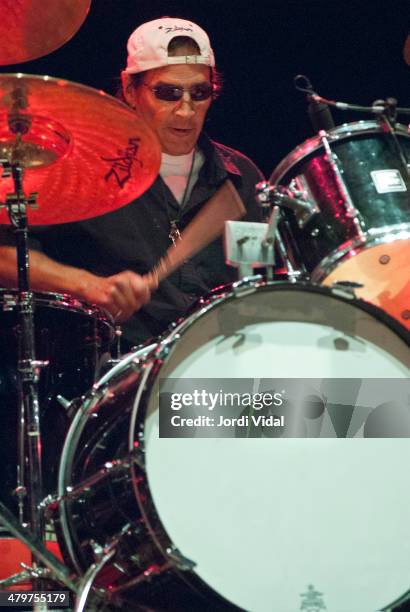 Scott Asheton of Iggy Pop and The Stooges performs on stage on Day 1 of Azkena Rock Festival 2006 at Recinto Mendizabala on August 31, 2006 in...