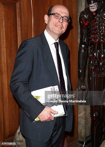 Nick Robinson attends the annual Ultimate News Quiz for Action for Children and Restless Development at the London Film Museum on March 20, 2014 in...