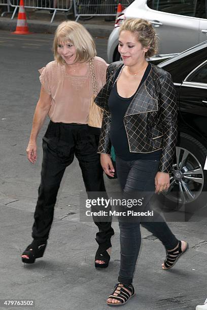 Actress Alysson Paradis and her mother Corinne Paradis arrive to attend the Chanel show as part of Paris Fashion Week Haute Couture Fall/Winter...