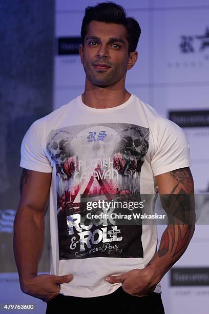 Karan Singh Grover presents Shoppers Stop's & Rocky Star's RS brand at JW Marriott on July 7, 2015 in Mumbai, India.