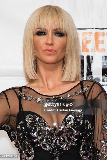 Sarah Harding attends the Street Child 5th anniversary party at Kensington Palace on March 20, 2014 in London, England.