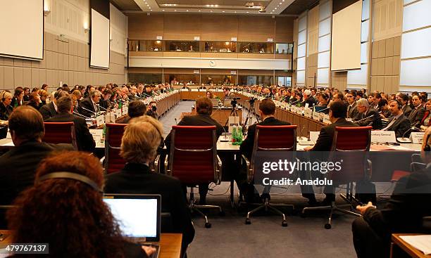 The Organization for Security and Co-operation in Europe Permanent Council meeting is held on 20 March 2014 in Vienna, Austria. The Acting Foreign...