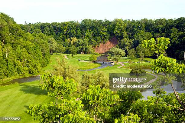 view of glen abbey golf course in oakville ontario canada - oakville ontario stockfoto's en -beelden