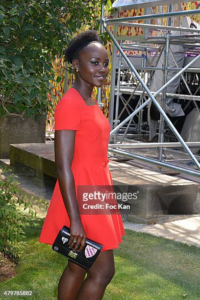 Lupita Nyong'o attends the Christian Dior show as part of Paris Fashion Week Haute Couture Fall/Winter 2015/2016 on July 6, 2015 in Paris, France.
