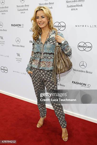 Bettina Cramer attends the Riani show during the Mercedes-Benz Fashion Week Berlin Spring/Summer 2016 at Brandenburg Gate on July 7, 2015 in Berlin,...