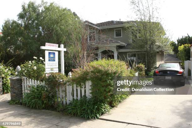 An exterior view of the house which Claire and Phil Dunphy live in on the ABC TV show "Modern Family" on March 20, 2014 in Los Angeles, California....